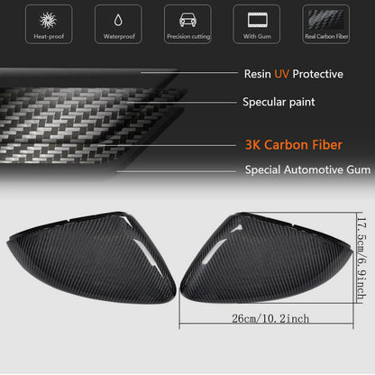 Mirror Covers V2 (Carbon) for Volkswagen Golf 7/E-Golf 2012-2020 - image 6