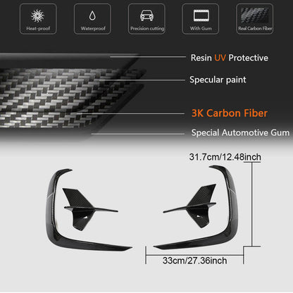 Rear Bumper Vents Dry Carbon Fiber (for M-Sport) for BMW 8 series G14/G15/G16 - image 6
