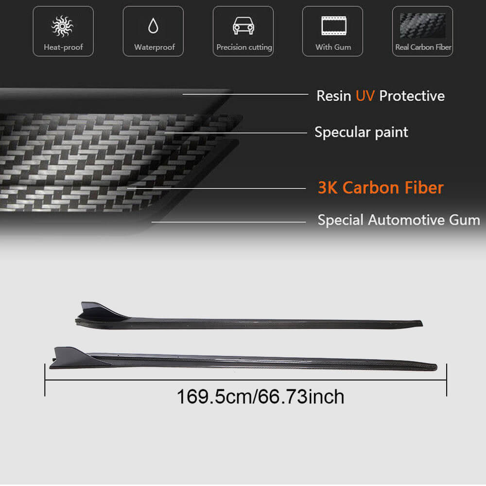 Side sills V1 (2016-2019, Carbon) for Porsche Boxster/Cayman 982 (718) 2016- - image 6