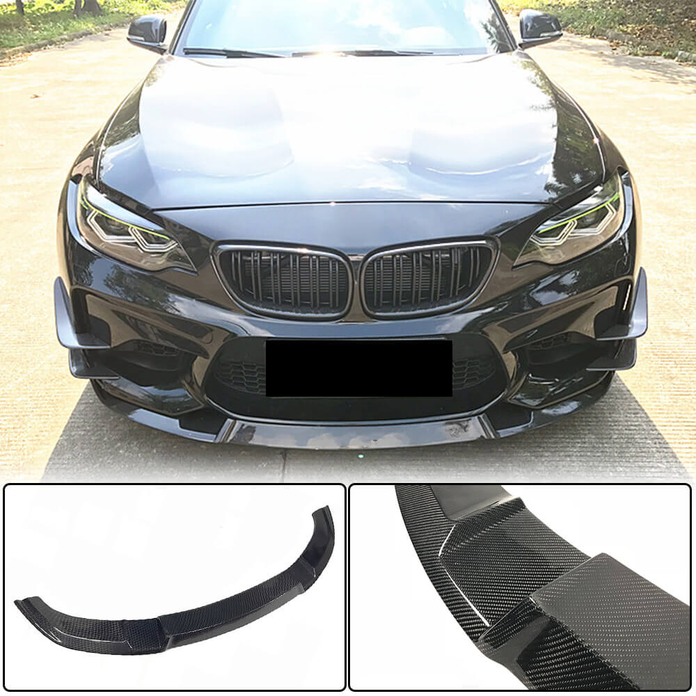 Front Bumper Lip V5 (for F87 M2, Carbon) for BMW 2 Series F22/F23 2014-2021 - image 6