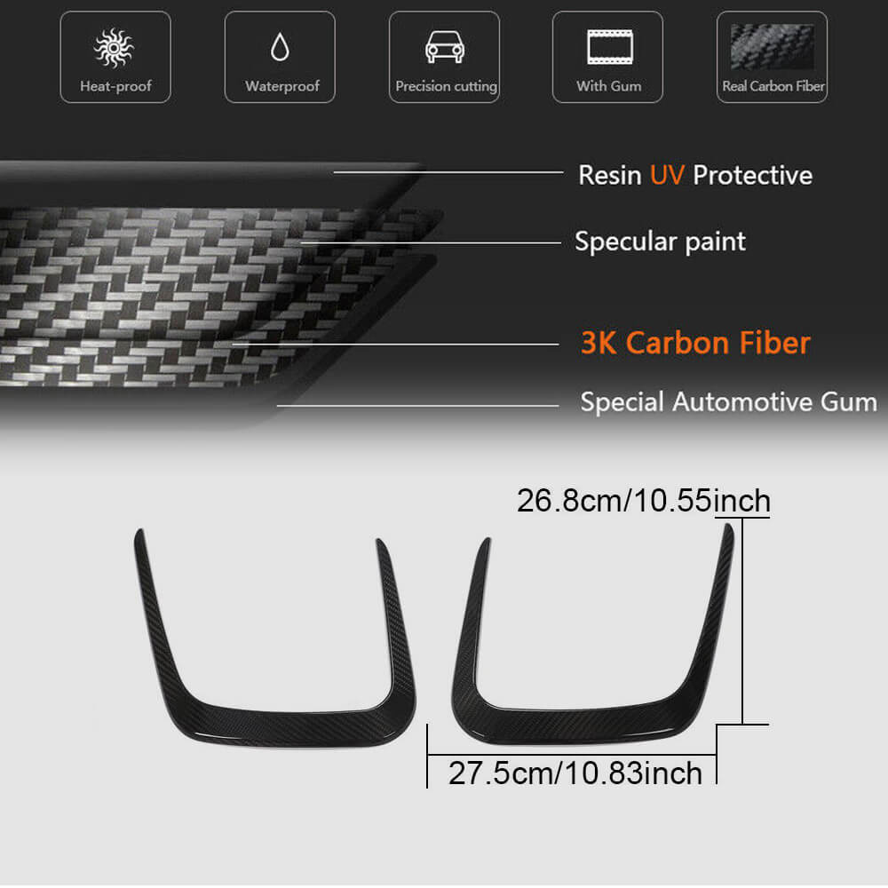 Engine Hood Air Vent Covers Dry Carbon Fiber (2021+) for BMW 4 series G22/23/26 2020- - image 6