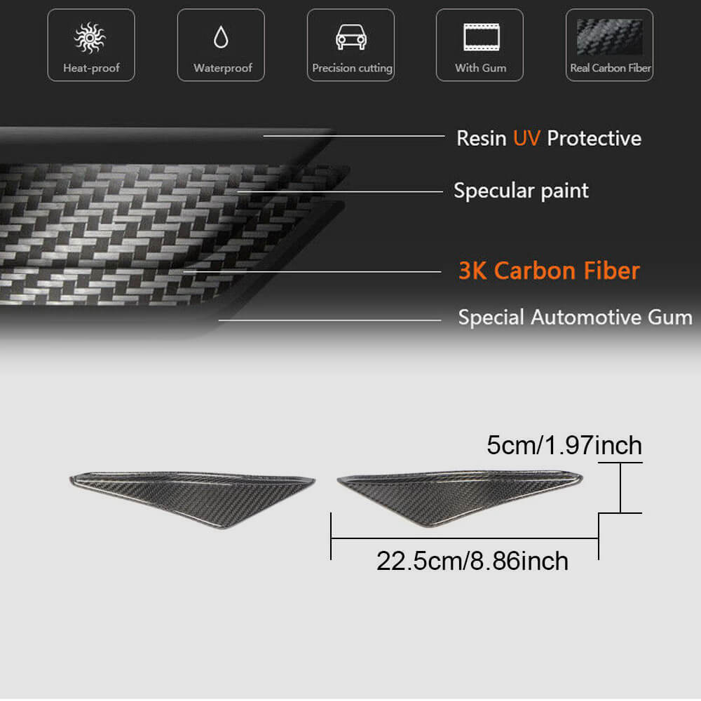 Front Bumper Flaps V1 Carbon for Mercedes SLS C197 2010-2014 - image 6