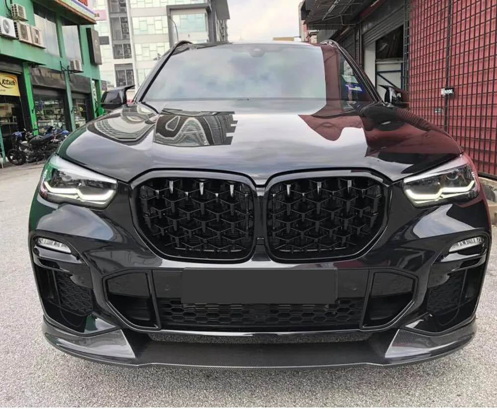 Front Lip Paradigm V-4 (2018-2022, natural carbon) for BMW X5 G05 2019- - image 6