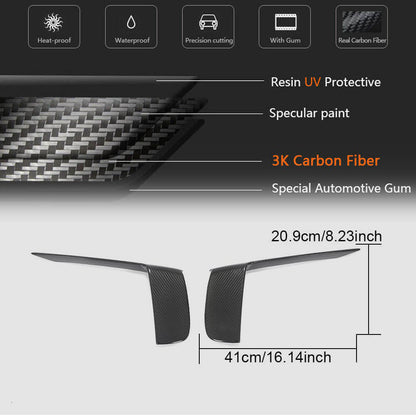 Covers on the front bumper V2 (for GT3 (RS) 2017-2019, Carbon) for Porsche 911 2012-2018 - image 6