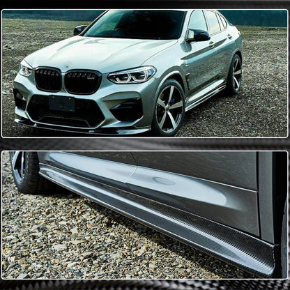 Side Skirt Extensions (for F98/G02 M-Sport, Carbon) for BMW X4 G02 2018- - image 6