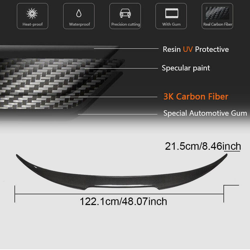 M4-Style Spoiler (for G16/F93, Carbon) for BMW 8 cерія G14/G15/G16 2018- - image 6