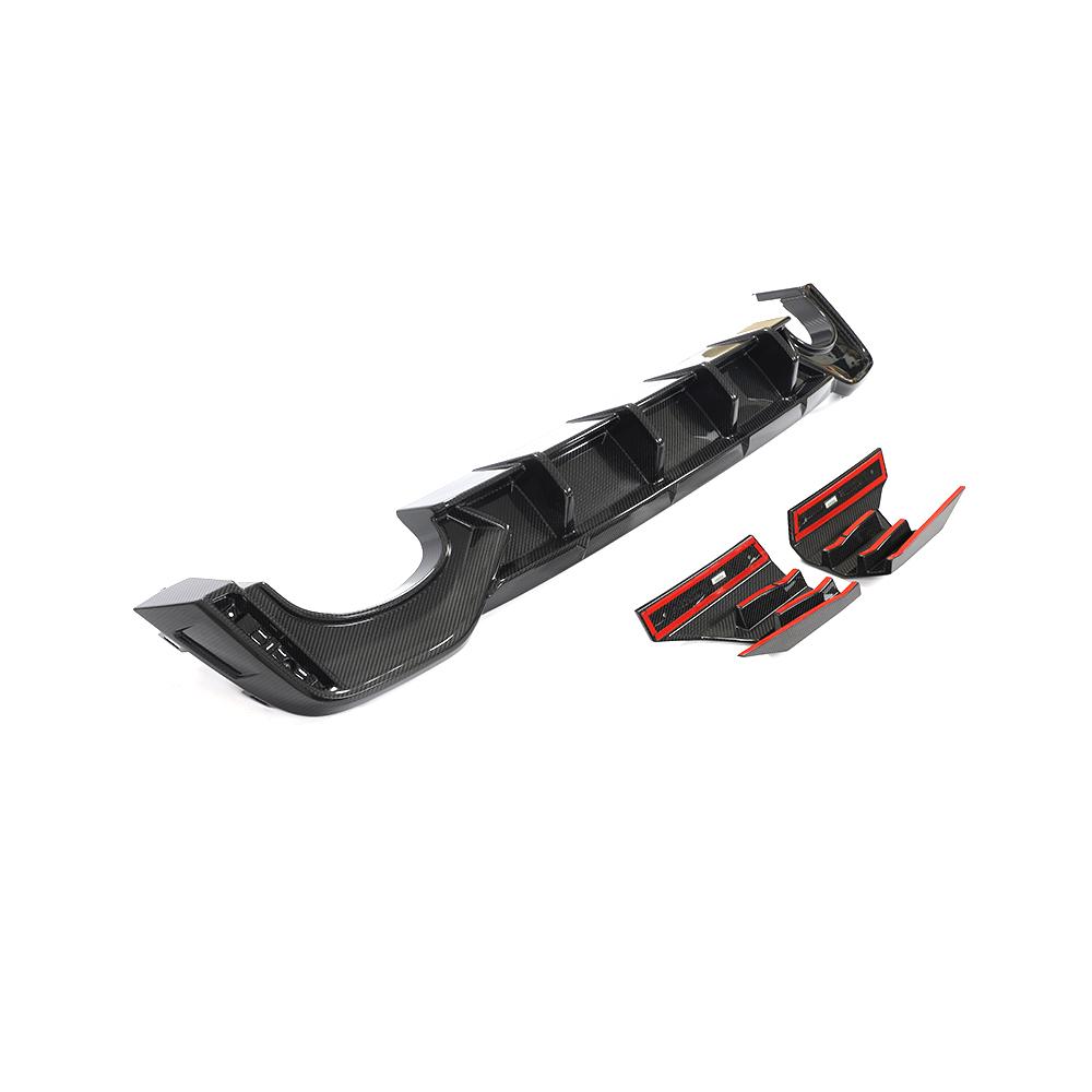 Rear Bumper Diffuser Dry Carbon Fiber for Audi A6 C8 2018- - image 6