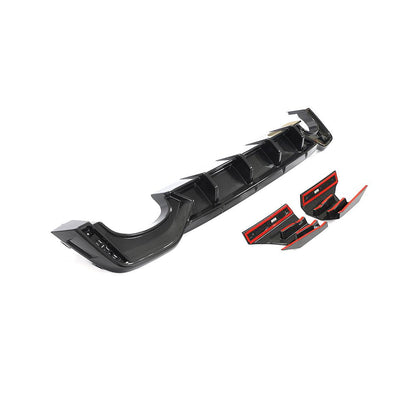 Rear Bumper Diffuser Dry Carbon Fiber for Audi A6 C8 2018- - image 6
