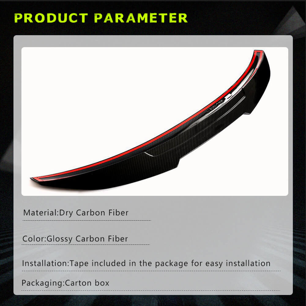 Rear Trunk Spoiler Dry Carbon Fiber V11 (for F82) for BMW 4 series F-32 2012-2020 - image 6