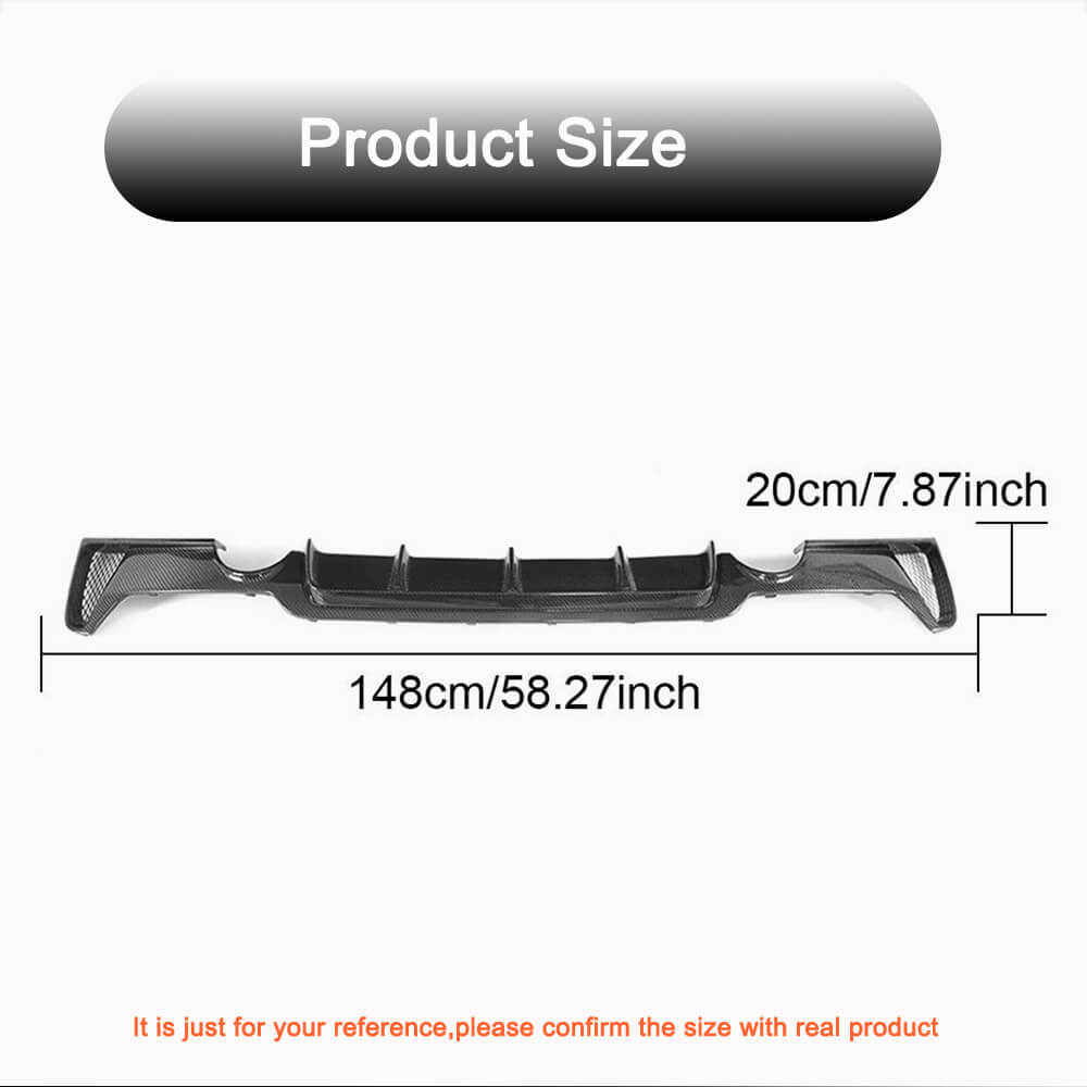 Rear Bumper Diffuser Carbon Fiber V4 (M-Sport) for BMW 4 series F-32 2012-2020 - image 6