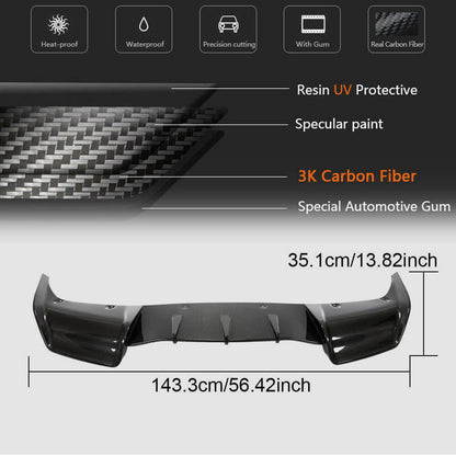 Rear Bumper Diffuser Dry Carbon Fiber V1 (2019-2021) for Tesla Model Y - image 6