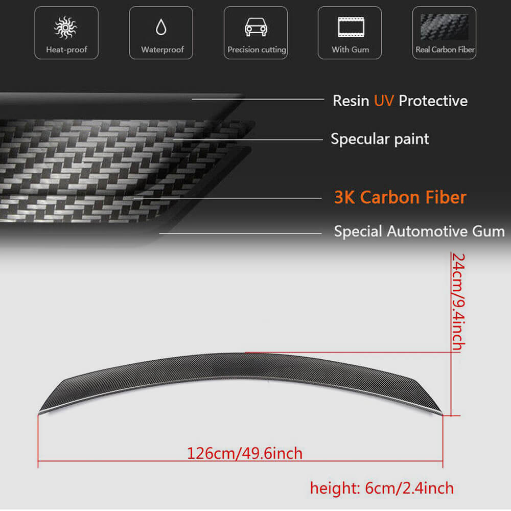 Spoiler Coupe (Carbon) for Mercedes C-class W204 2007-2015 - image 6