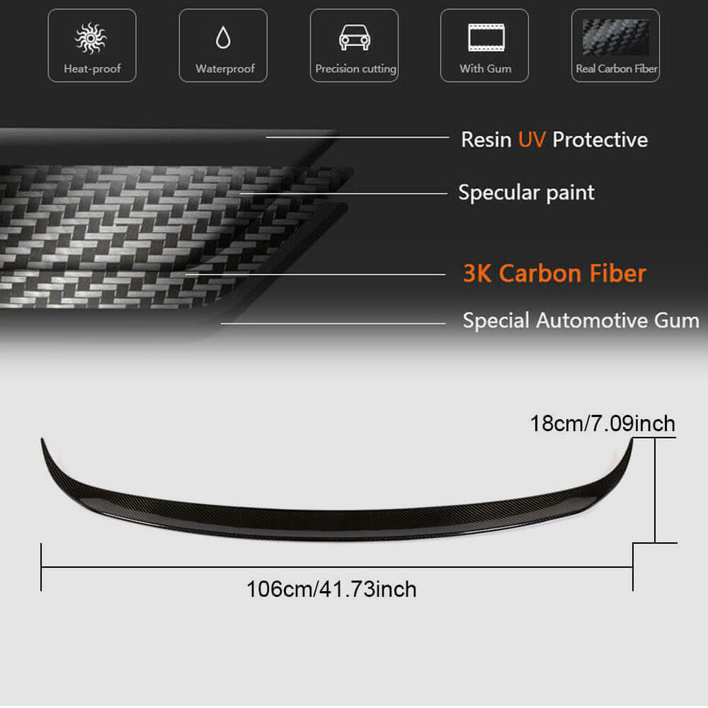 Rear Trunk Spoiler Carbon Fiber V3 (2016-2023) for Tesla Model X - image 6