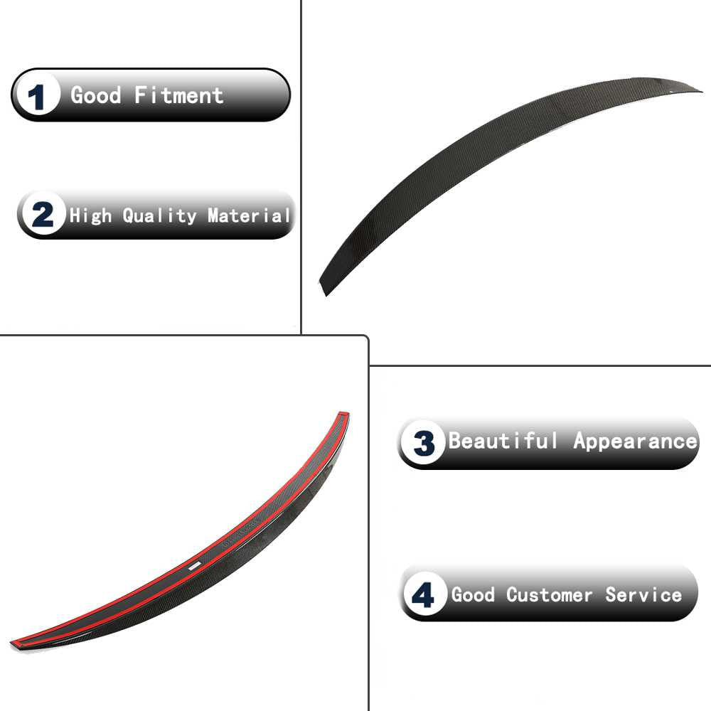 Spoiler V3 (for coupe, Carbon) for Audi A5 2016-2025 - image 6