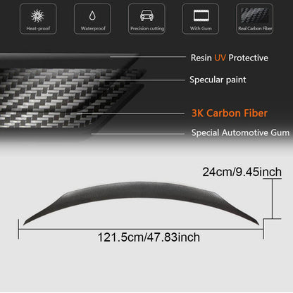 Rear Trunk Spoiler Carbon Fiber V1 (Coupe) for BMW 1 series E81/82/87/88 2004-2011 - image 6