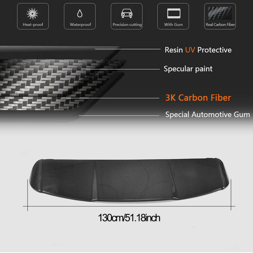 Rear Roof Spoiler Carbon Fiber for Audi Q7 2015- - image 6