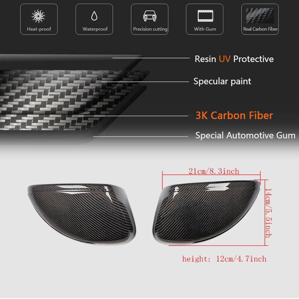 Mirror covers (Carbon) for Audi TT 2006-2014 - image 6