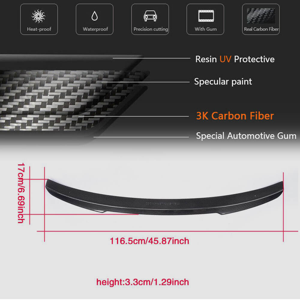 Spoiler V1 (for Sportback, Carbon) for Audi A5 2007-2015 - image 6