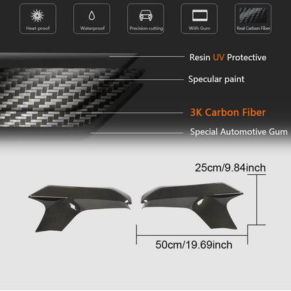 Front Bumper Flap Extensions (for M5 F90 2017-2020, Carbon) for BMW 5 Series G30/G31 2017-2023 - image 6