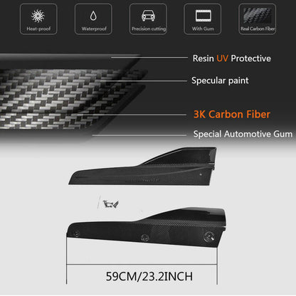 Side Skirt Extensions V3 (for F80, Carbon) for BMW 3 Series F-30/31/34 2012-2019 - image 6