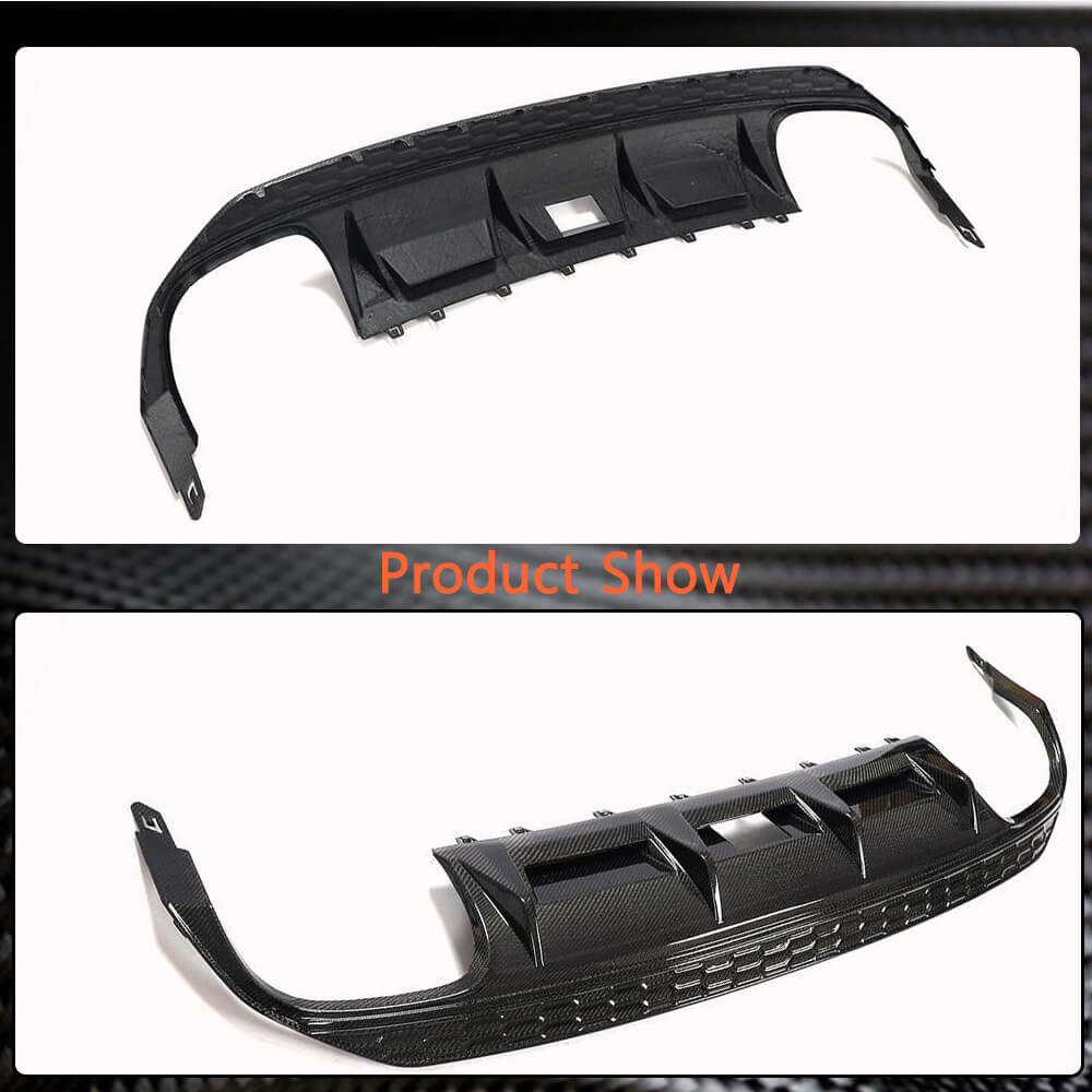 Rear Bumper Diffuser V2 (for S-Line SD 2020-2023, Carbon) for Audi A3 2020- - image 6
