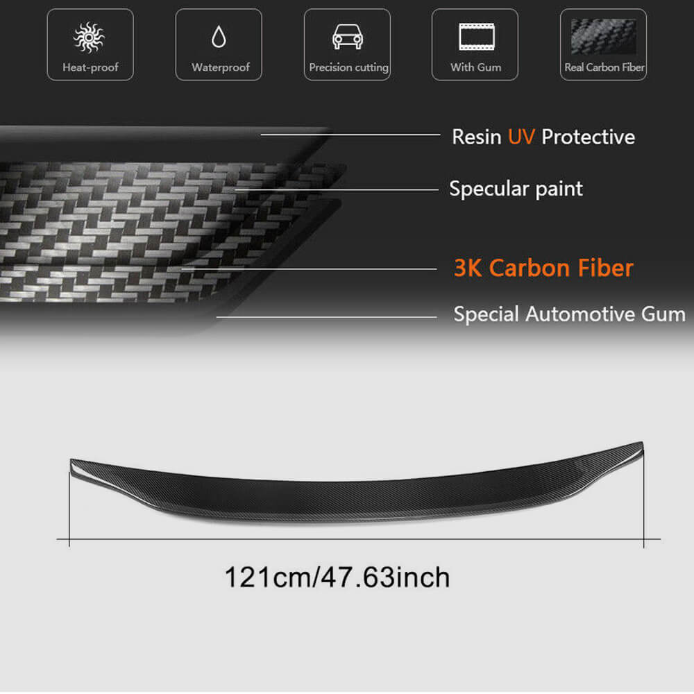 Spoiler V3 (for Sedan Carbon) for Audi A4 B9 2015-2024 - image 6