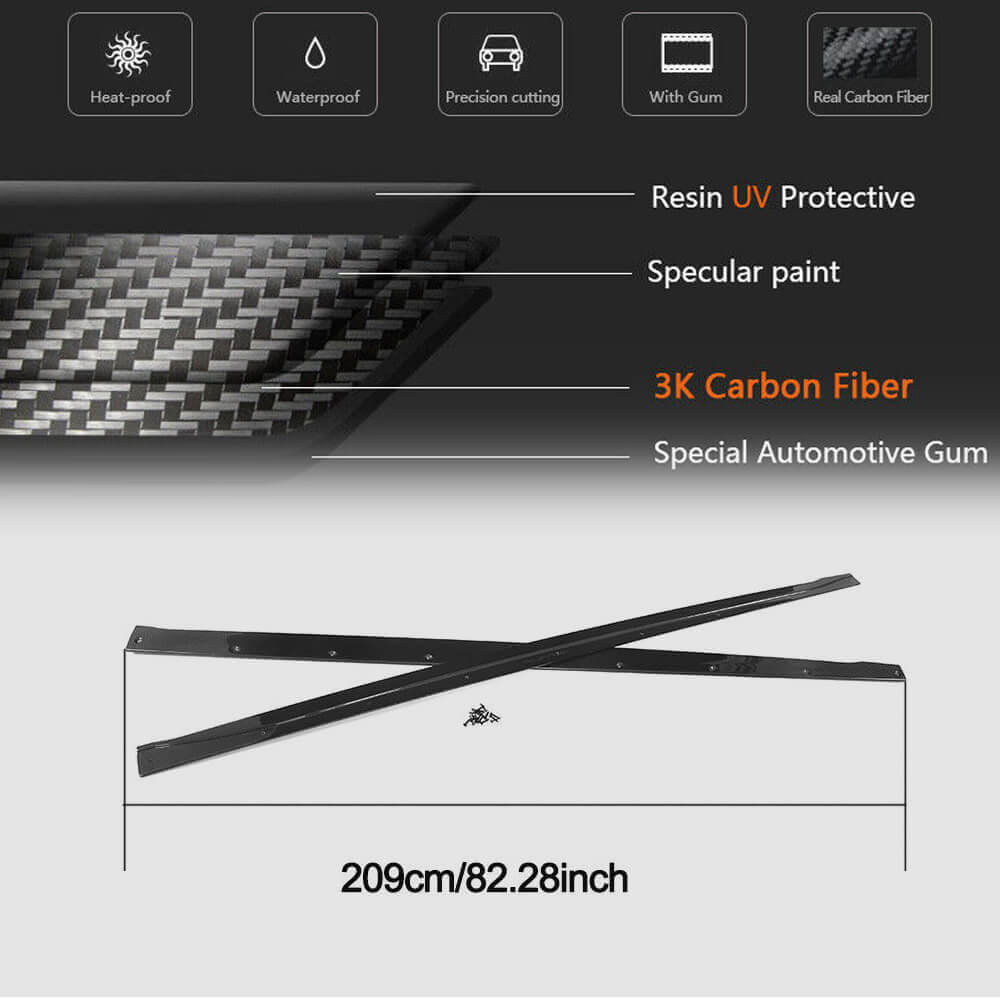 Side Skirts V2 (for Base/Sport, Carbon) for Alfa Romeo Giulia 2016-2022 - image 6