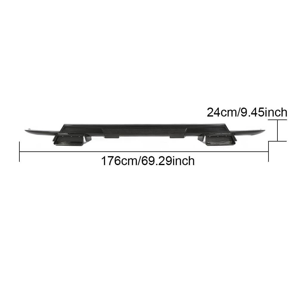 Rear bumper diffuser V1 (for V-Class 2014-2019, Carbon) for Mercedes Vito / V-class W447 2014↗ year - image 6