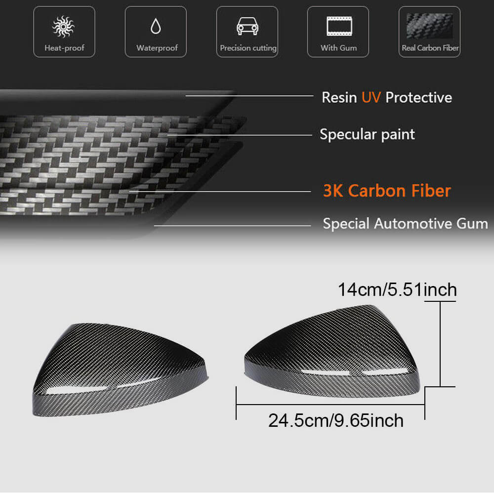 Mirror Covers (Carbon) for Audi ТТ 2014-2023 - image 6