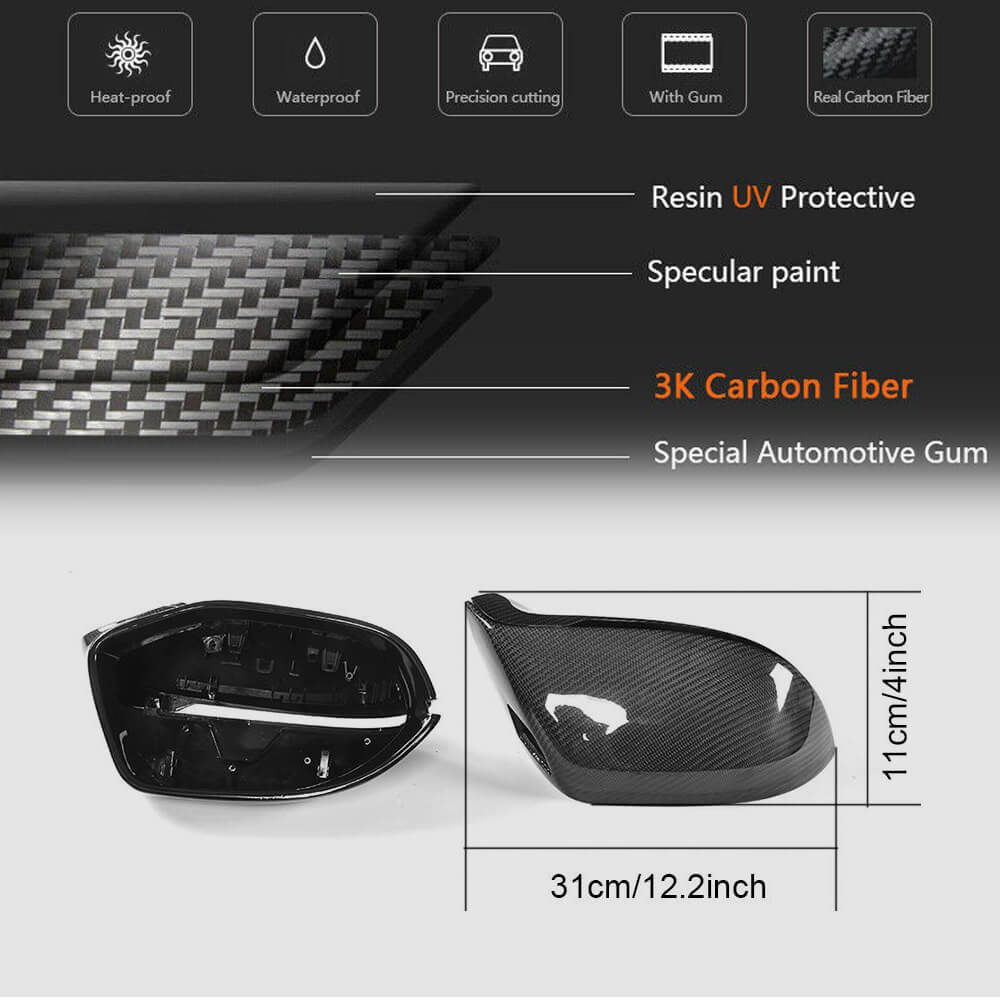 Mirror Covers (Carbon) for Audi A7 2010-2018 - image 6