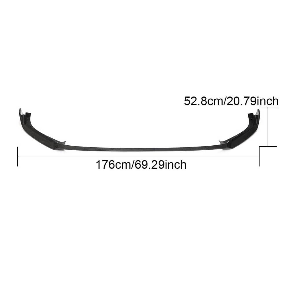 Front Bumper Lip Spoiler V2 (for R/R-Line 2017-2020, Carbon) for Volkswagen Golf 7/E-Golf 2012-2020 - image 6