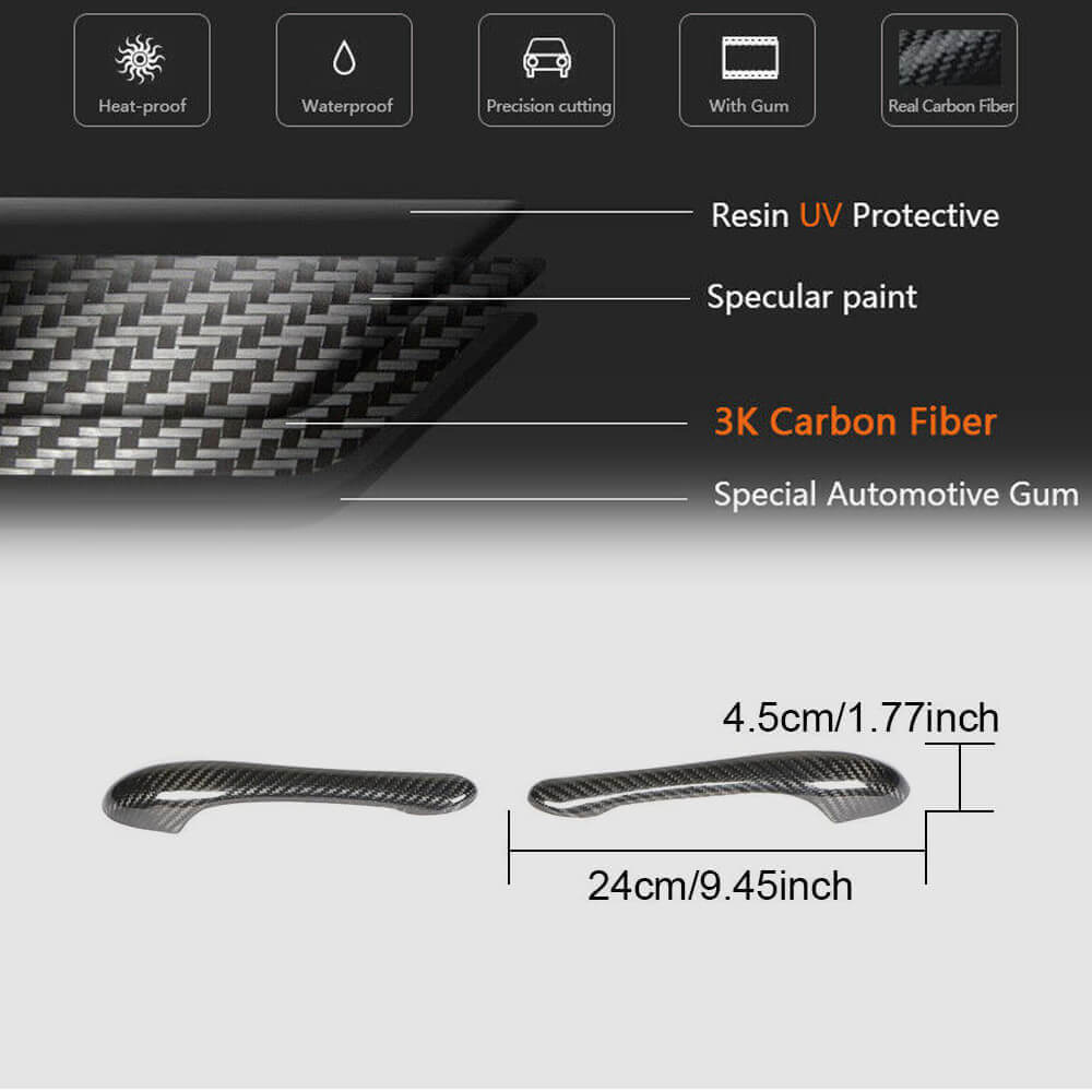 Carbon Door Handle Covers for Maserati GranTurismo 2007-2019 - image 6