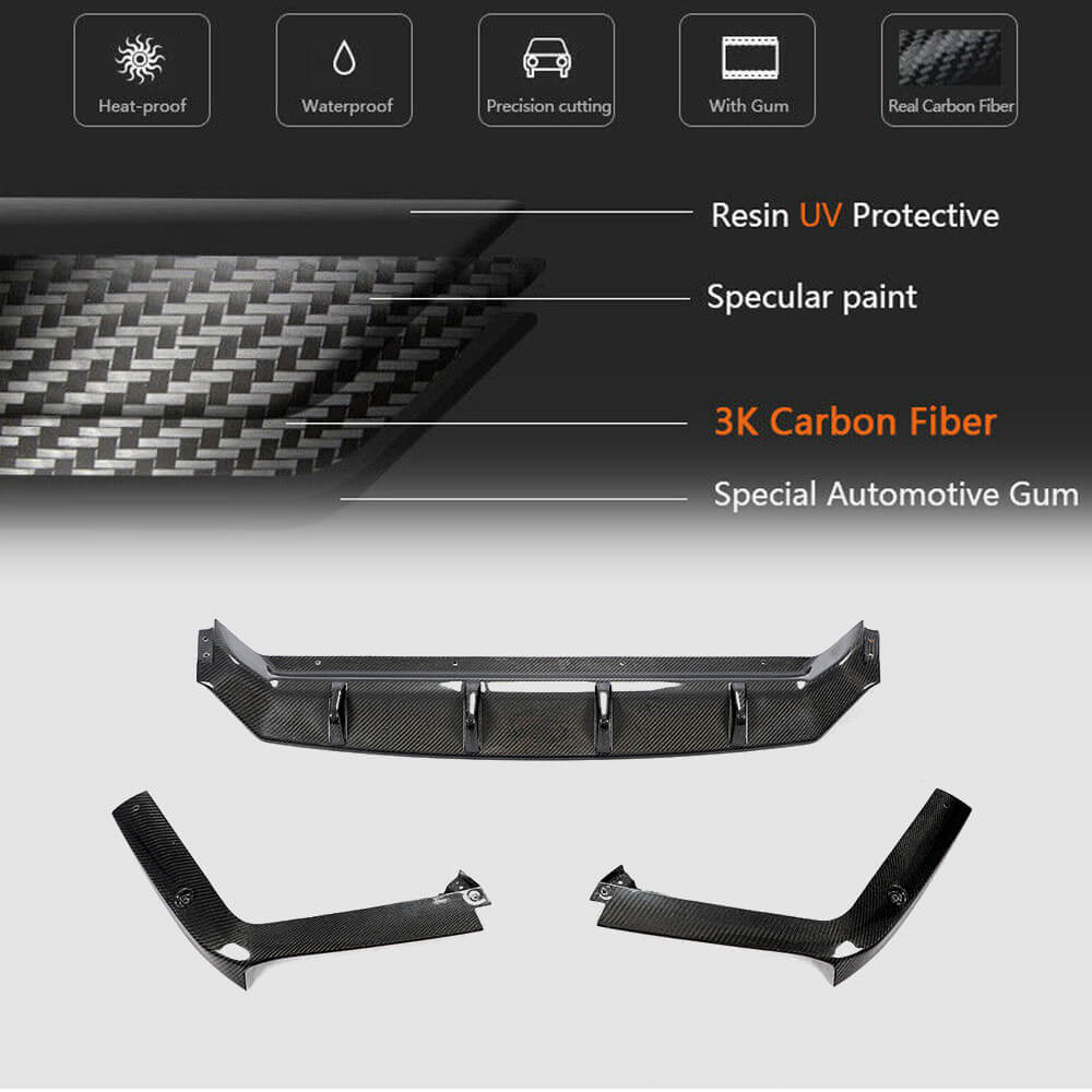 Rear Bumper Diffuser (2018-2023, Carbon) for Porsche Cayenne 2018- - image 6