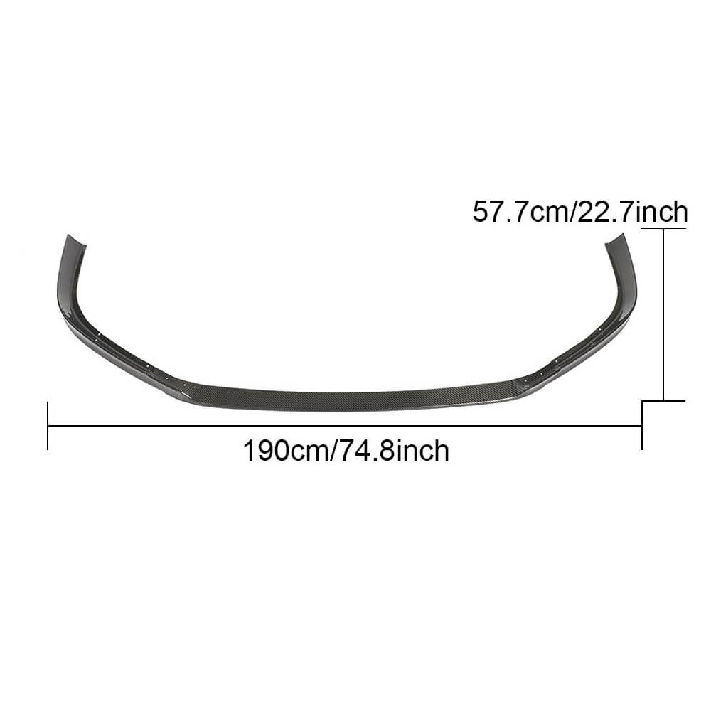 Front Bumper Lip Spoiler (for Base/F-Sport 2018-2020, Carbon) for Lexus ES 2018- - image 6