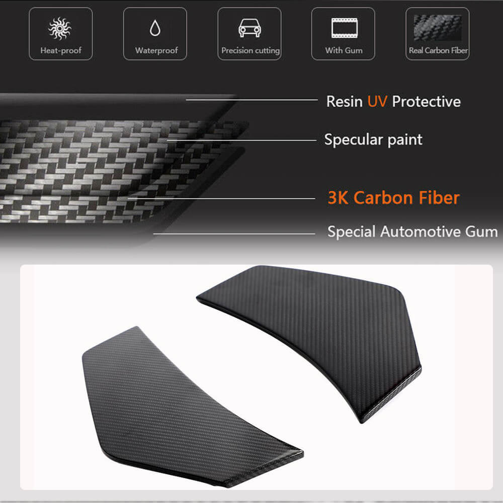 Rear Bumper Splitters Dry Carbon Fiber for Audi R8 2015- - image 6