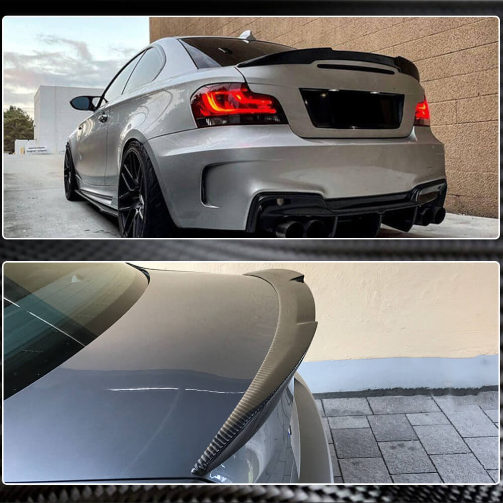 Rear Trunk Spoiler Carbon Fiber (Coupe) for BMW 1 series E81/82/87/88 2004-2011 - image 6
