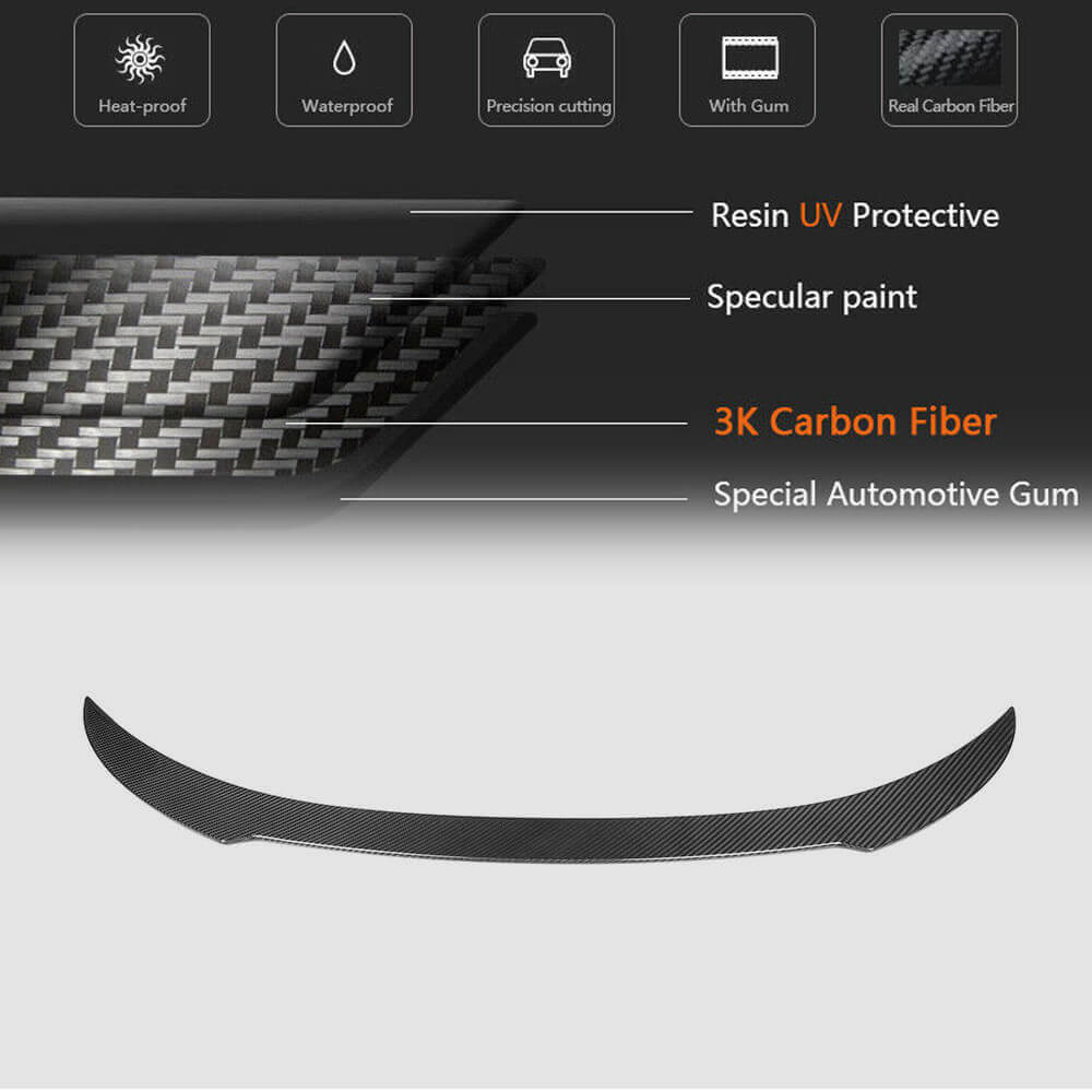 Rear Trunk Spoiler Dry Carbon Fiber V3 (for G15) for BMW 8 series G14/G15/G16 - image 6