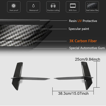 Front bumper air intake covers V1 (for RS7 2018-2022, Dry Carbon) for Audi A7 2018- - image 6