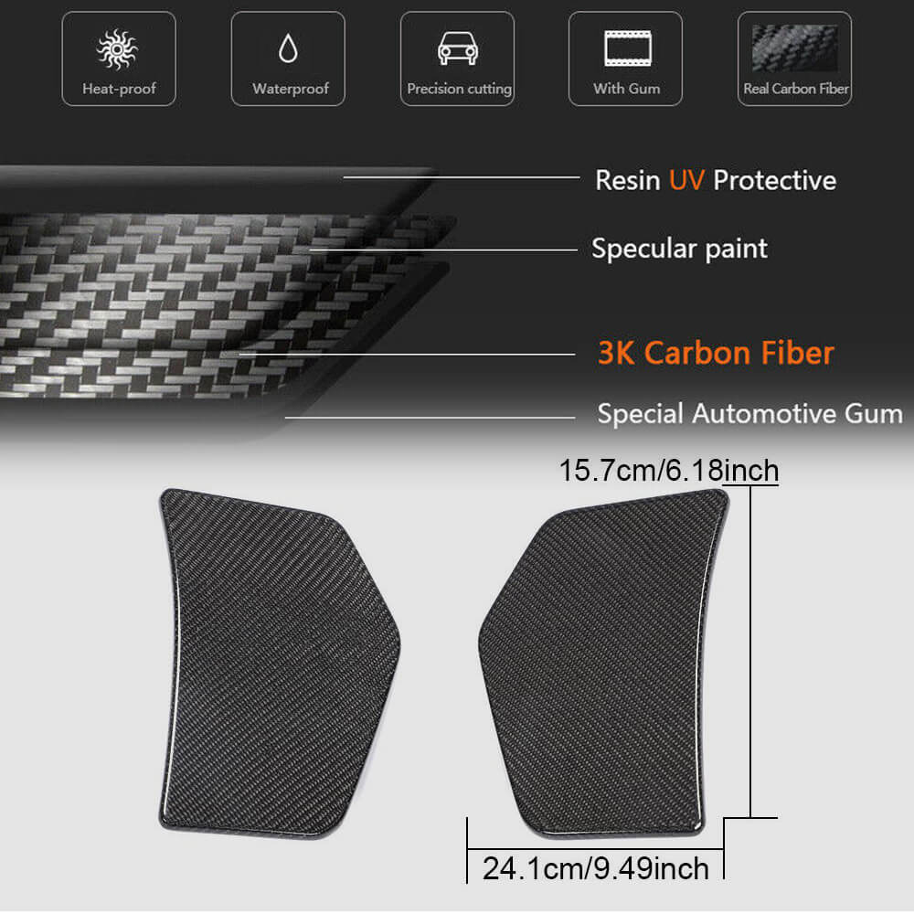 Rear Bumper Flap Extensions (for S-line/TTS/TTRS, 2014-2019, Carbon) for Audi ТТ 2014-2023 - image 6