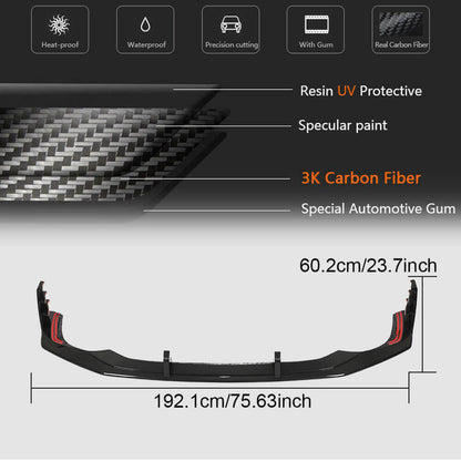 Front Bumper Lip V1 (for RS7 2018-2022, Dry Carbon) for Audi A7 2018- - image 6
