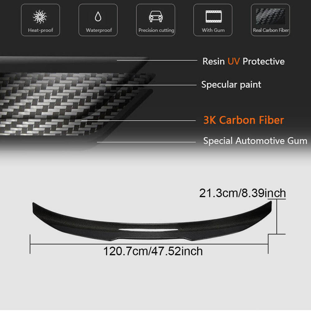 Spoiler V2 (for Sedan, Carbon) for Audi A3 2020- - image 6
