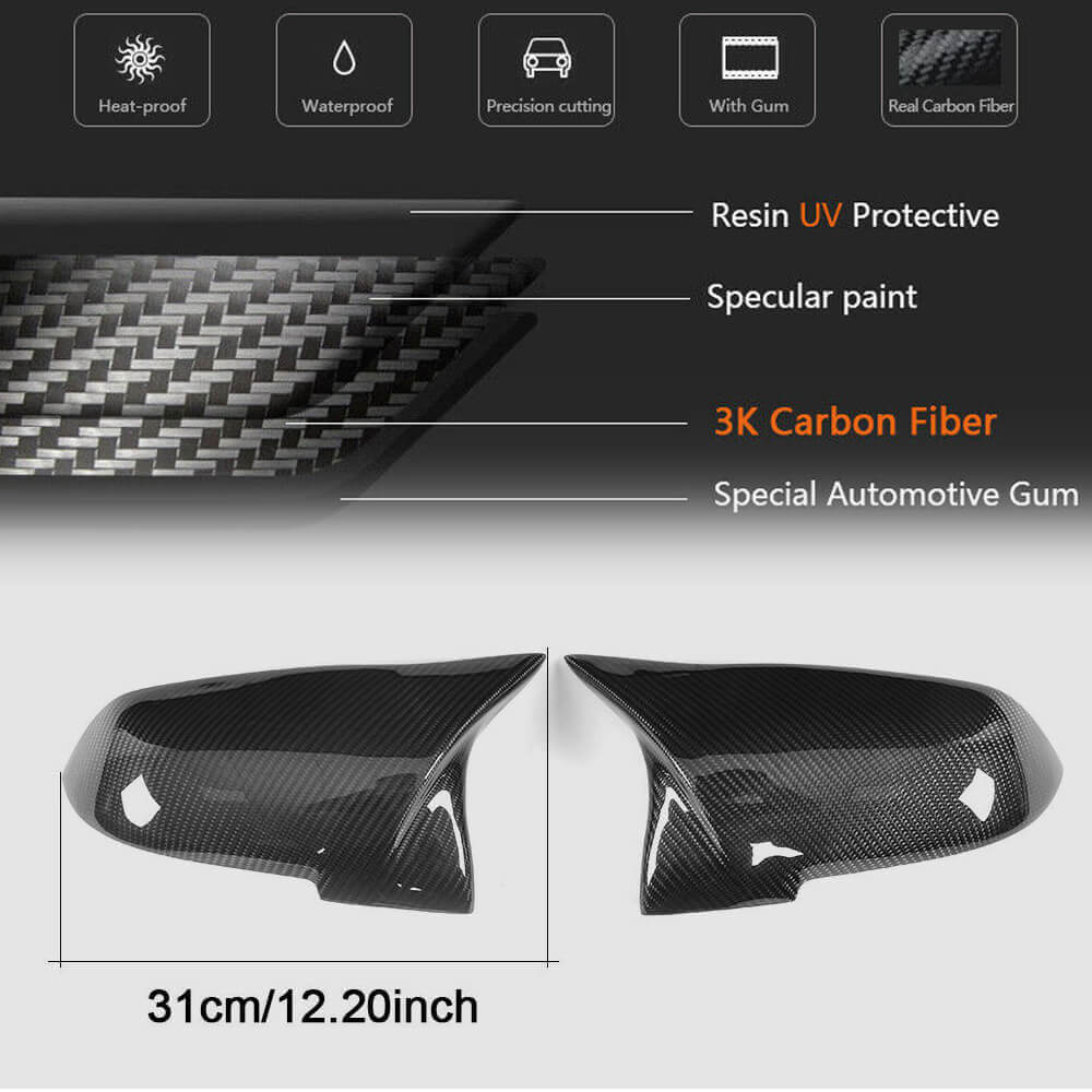 Mirror Covers Replacement Style Carbon Fiber V1 for BMW 1 series F20/21 2011-2019 - image 6
