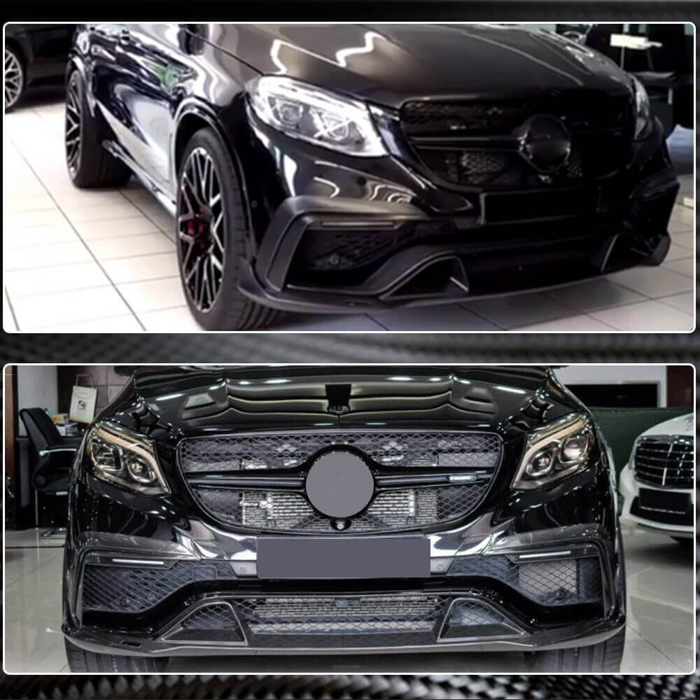 Covers on the front bumper (for GLE63 AMG, Carbon) for Mercedes GLE coupe C292 2015-2019 - image 6