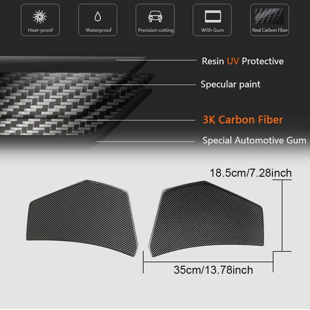 Rear Bumper Splitters Carbon Fiber V1 for Audi R8 2015- - image 6