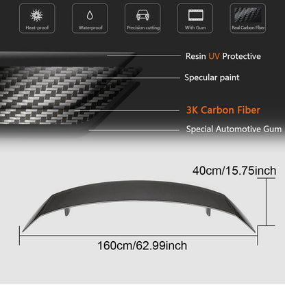 Rear Trunk Spoiler Carbon Fiber for Audi R8 2015- - image 6