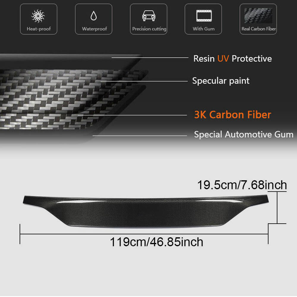 Spoiler V3 (for Coupe, Carbon) for Audi A5 2007-2015 - image 6