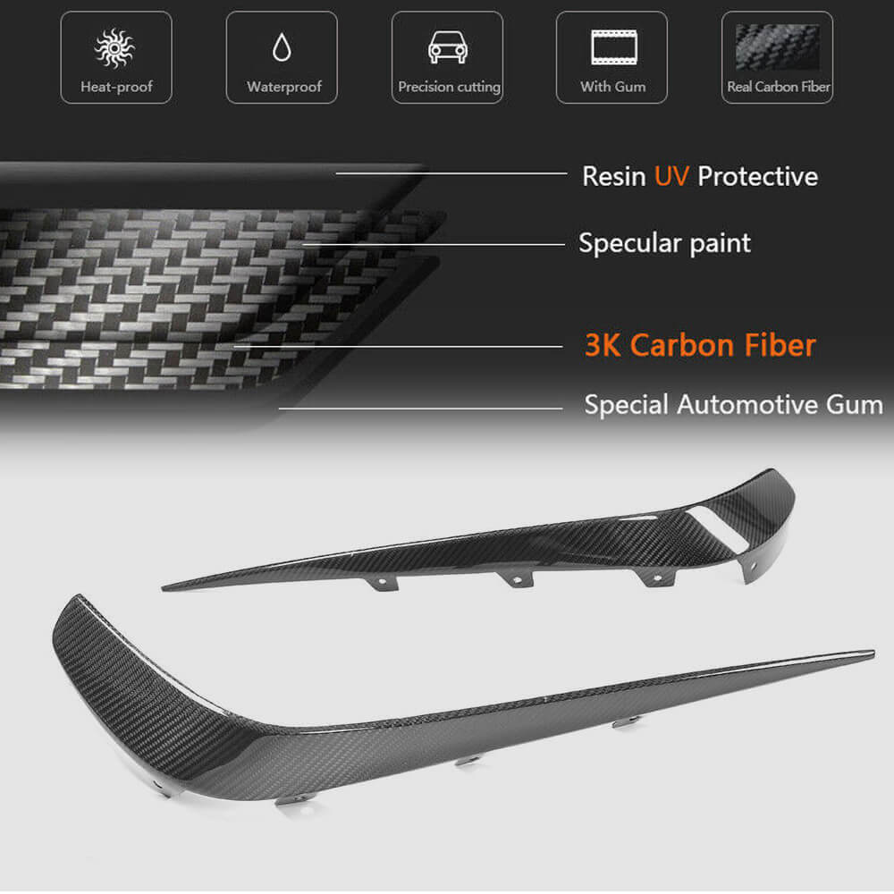 Covers on the front bumper (for CLS63 AMG SD 2015-2018, Carbon) for Mercedes CLS C218 2011-2018 - image 6