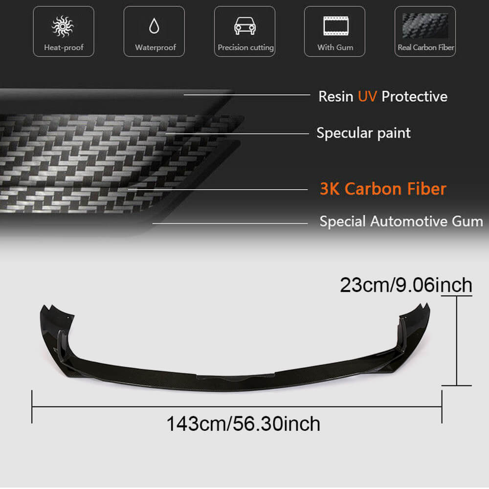 Front lip trim (for Base, 2017-2023, Carbon) for Alfa Romeo Stelvio - image 6