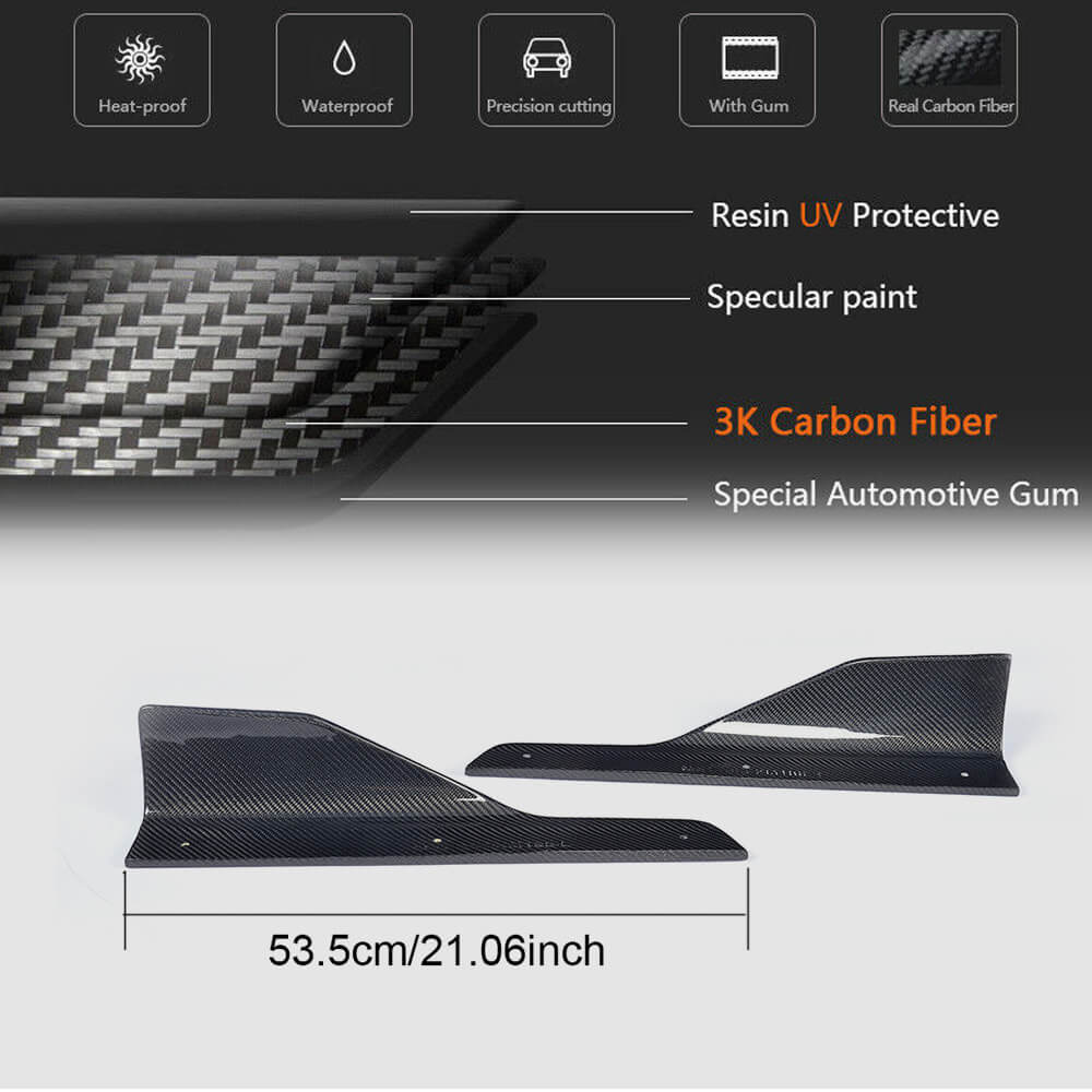 Side Skirt Extensions V2 (for F30 M-Sport, Carbon) for BMW 3 Series F-30/31/34 2012-2019 - image 6