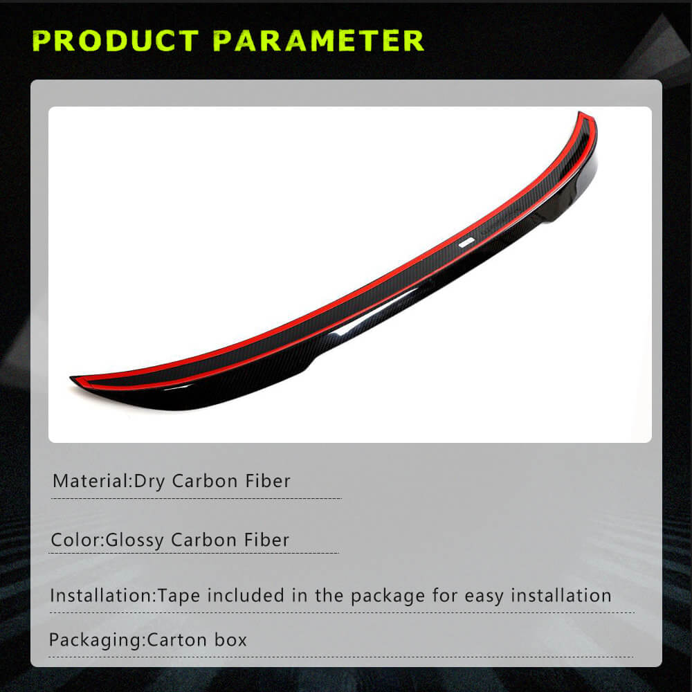 Rear Trunk Spoiler Dry Carbon Fiber V6 (SD) for BMW 3 series F-30/31/34 2012-2019 - image 6